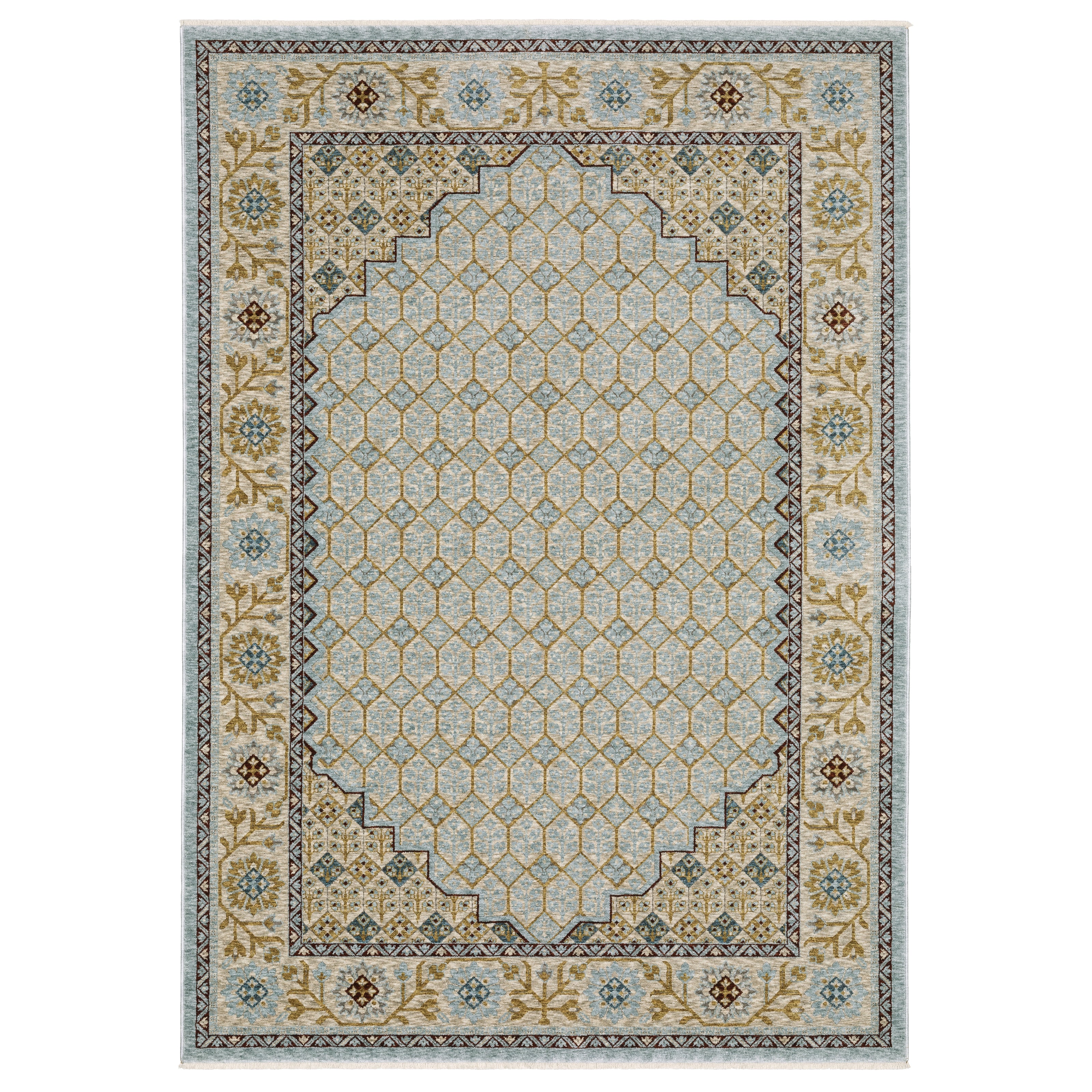 Oriental Weavers Capella CAP02 Blue/Gold Area Rug