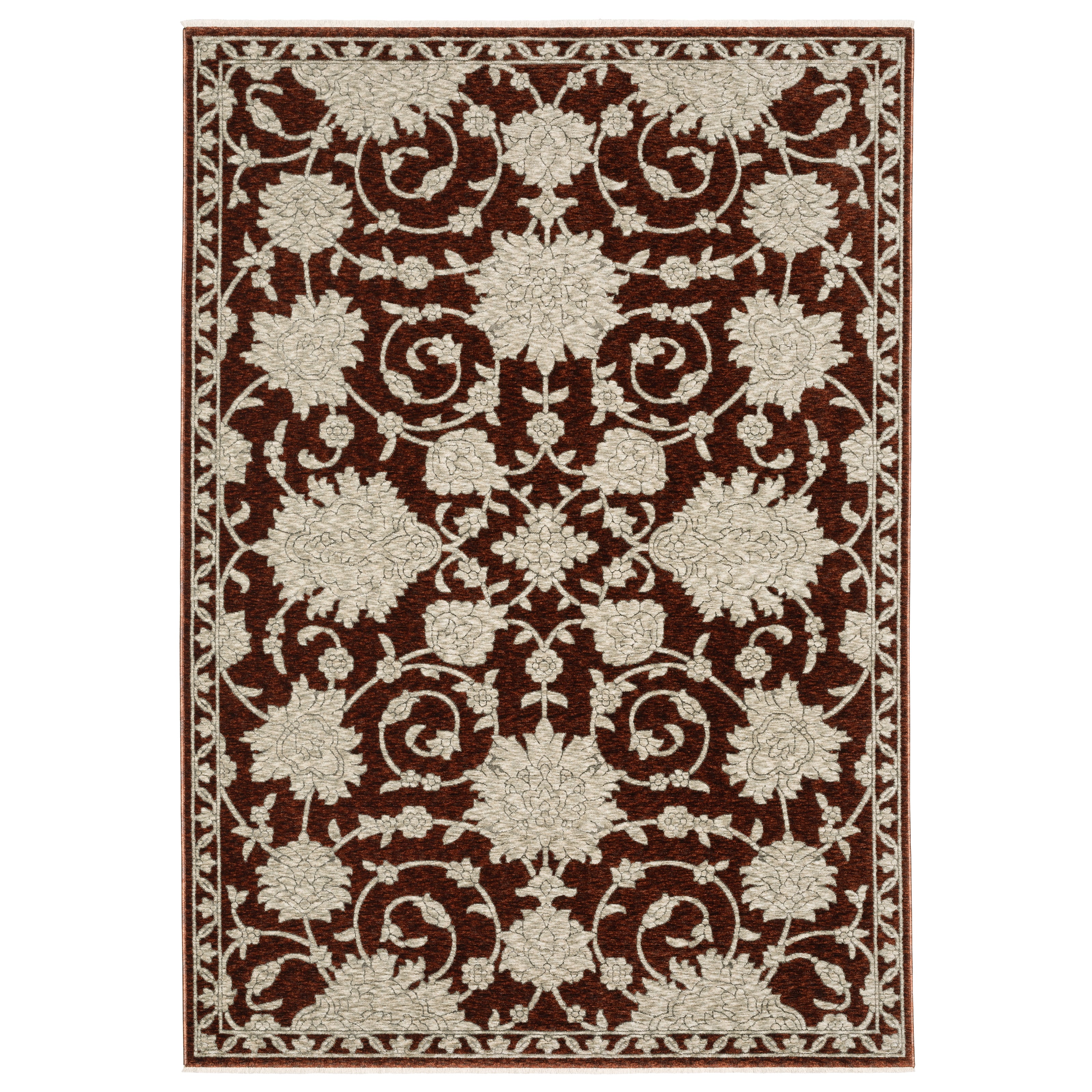 Oriental Weavers Capella CAP08 Red/Beige Area Rug