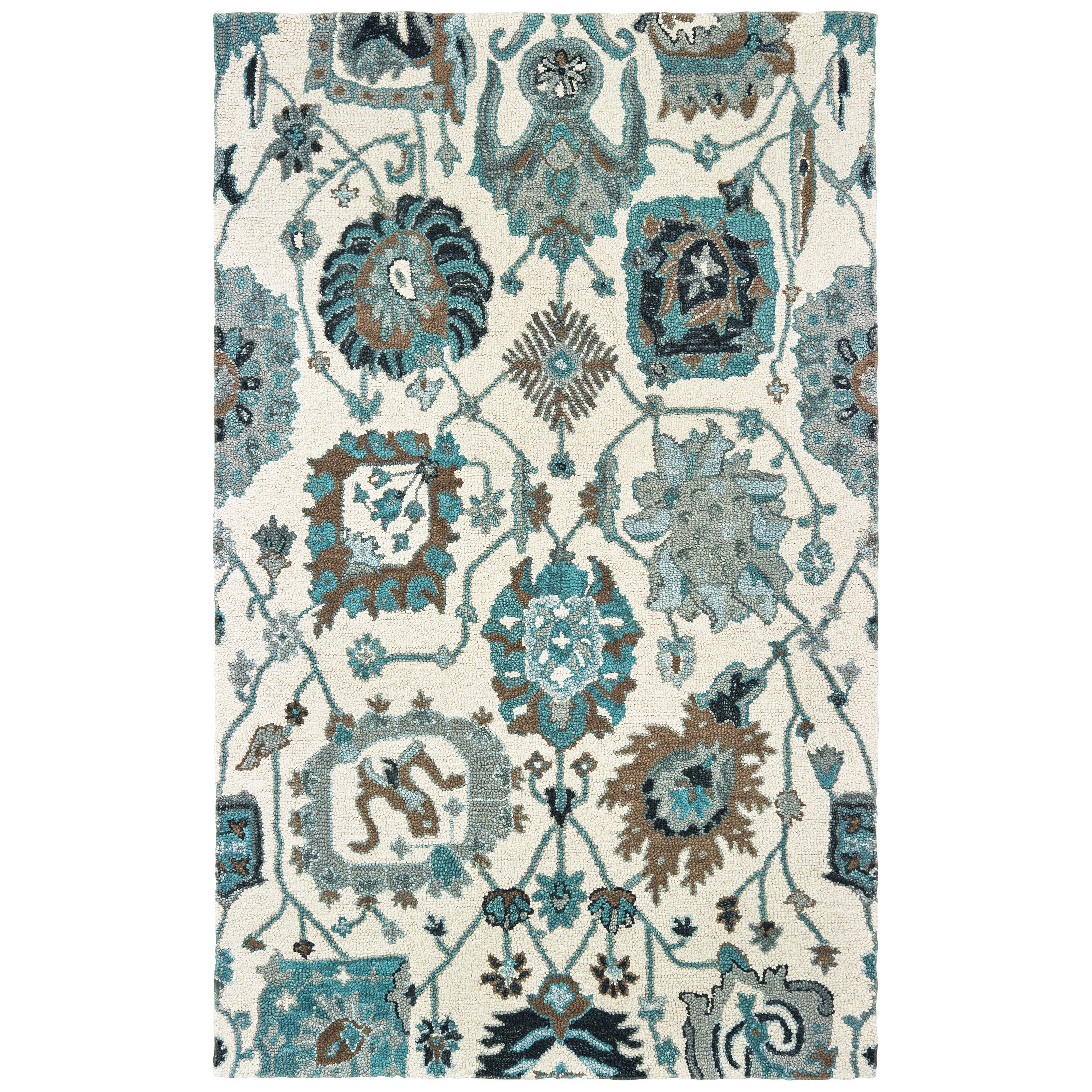 Oriental Weavers Zahra 75503 Ivory/Blue Area Rug