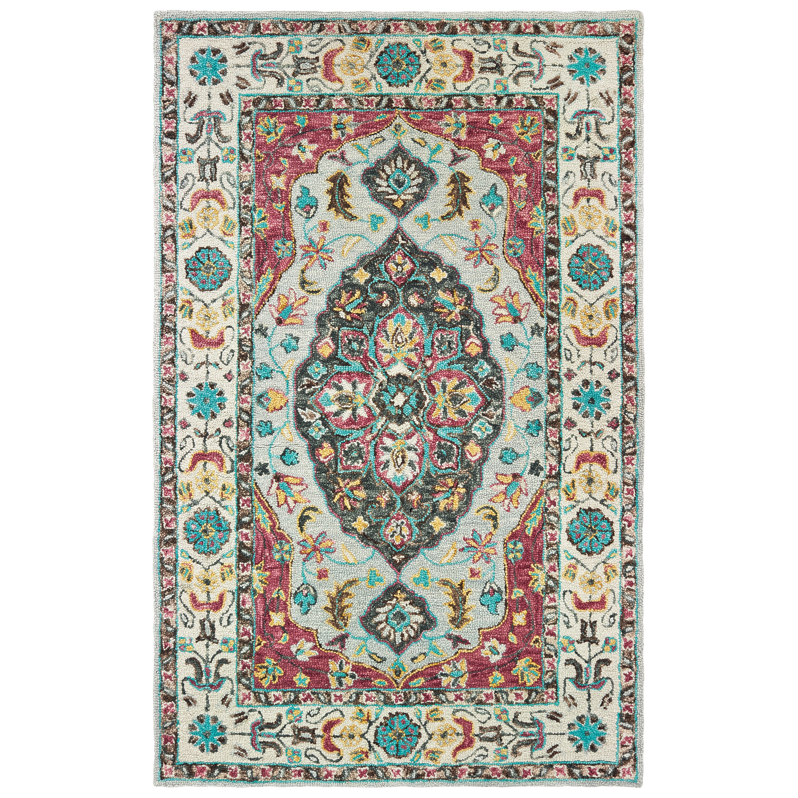 Oriental Weavers Zahra 75504 Grey/Pink Area Rug